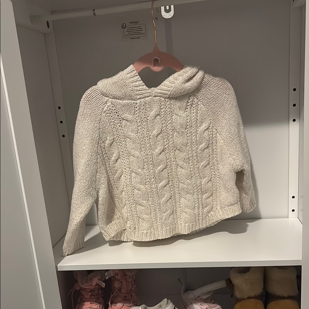 Cozy Cream Simmer Cable Knit Sweater 12/18 month